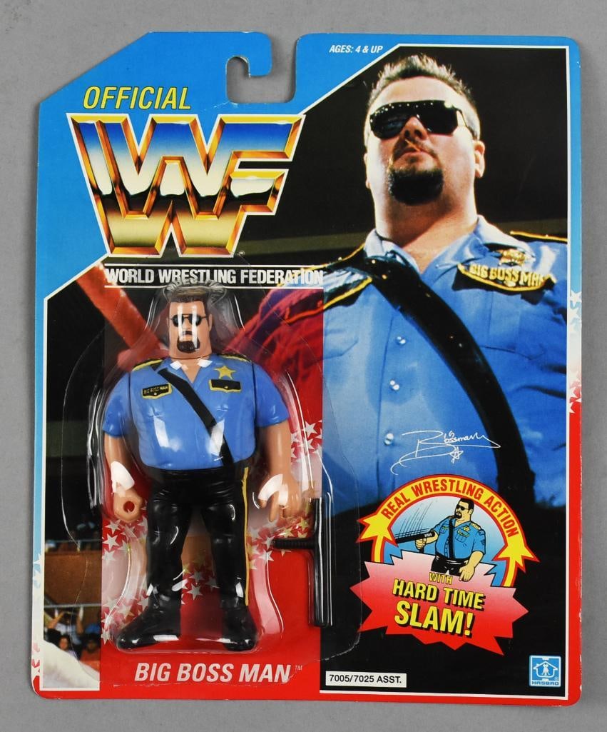 WWF Big Boss Man w/ Hard Time Slam - Carded - NOS: Hasbro WWF Big Boss Man w/ Hard Time Slam - Carded - NOS. From the home of the largest toy collector on the west coast. By Hasbro.