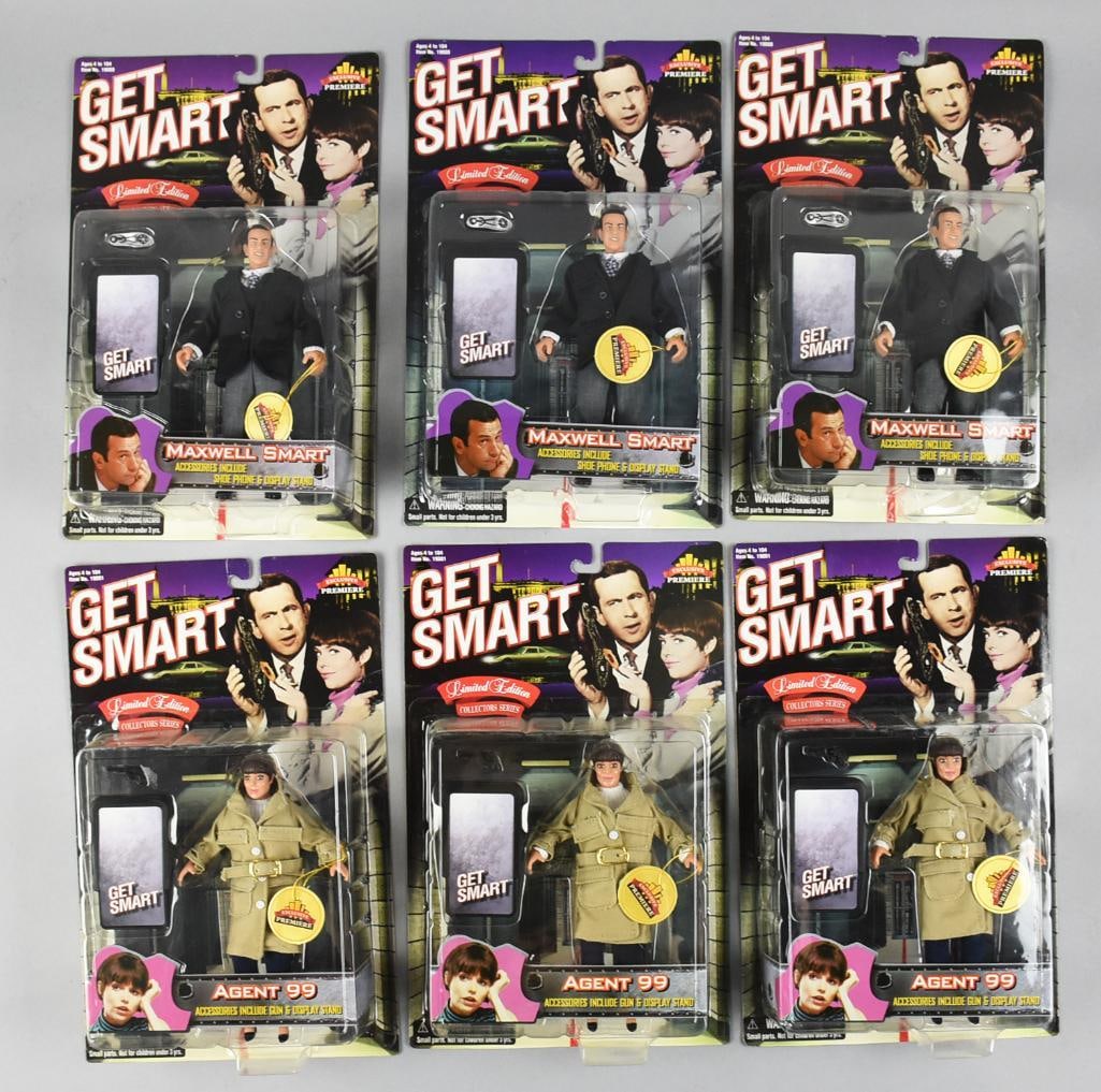 (6) NOS - Maxwell Smart-Agent 99 Action Figures, Carded (1 of 3)