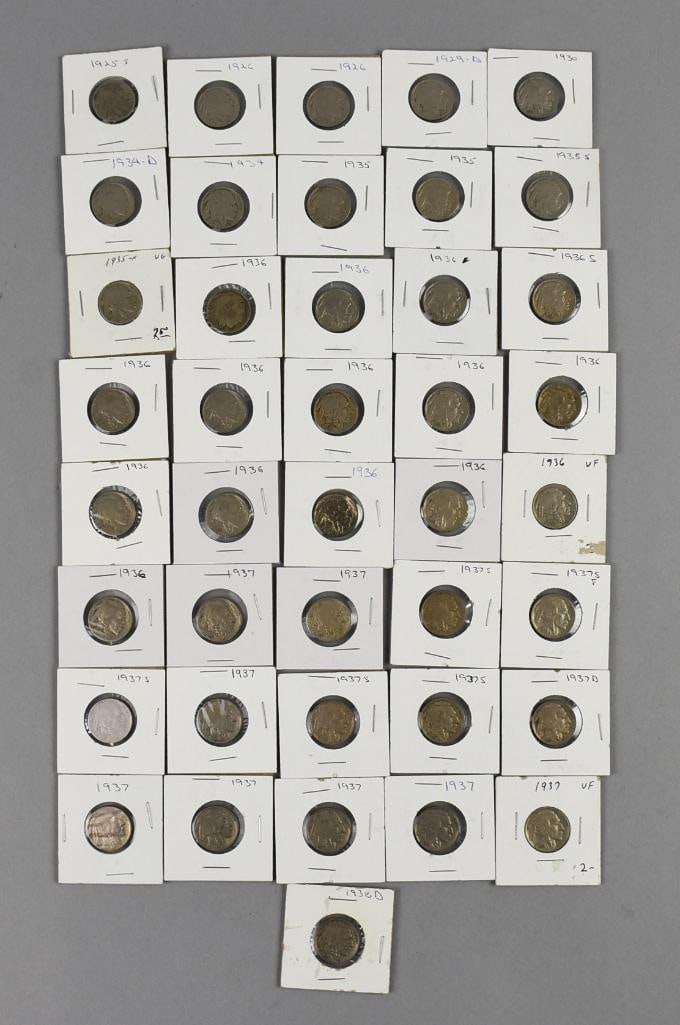 (41) 1925 - 1938 Buffalo Indian Head Nickels Very Fine (1 of 9)