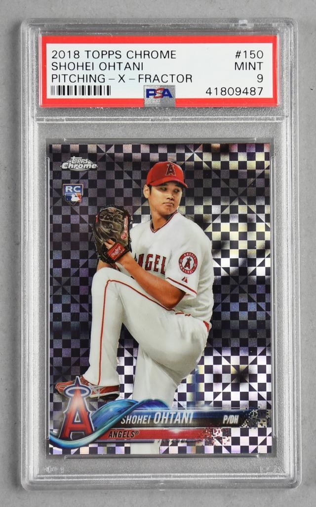 2018 Topps Chrome Shohei Ohtani X-Fractor-PSA GEM MT 10: 2018 Topps Chrome Shohei Ohtani Pitching X-Fractor-PSA GEM MT 10.