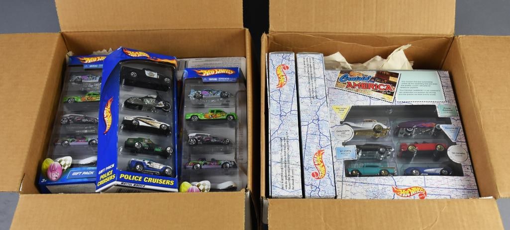 (20) Hot Wheels Action Packs & Other Sets -Carded-NOS: Hot Wheels Action Packs & Other Sets -Carded-NOS. Six 6 car sets, Cruisin' America; eight assorted Action Packs, three of each Monster Jam and five car gift packs. From the home of the largest toy col