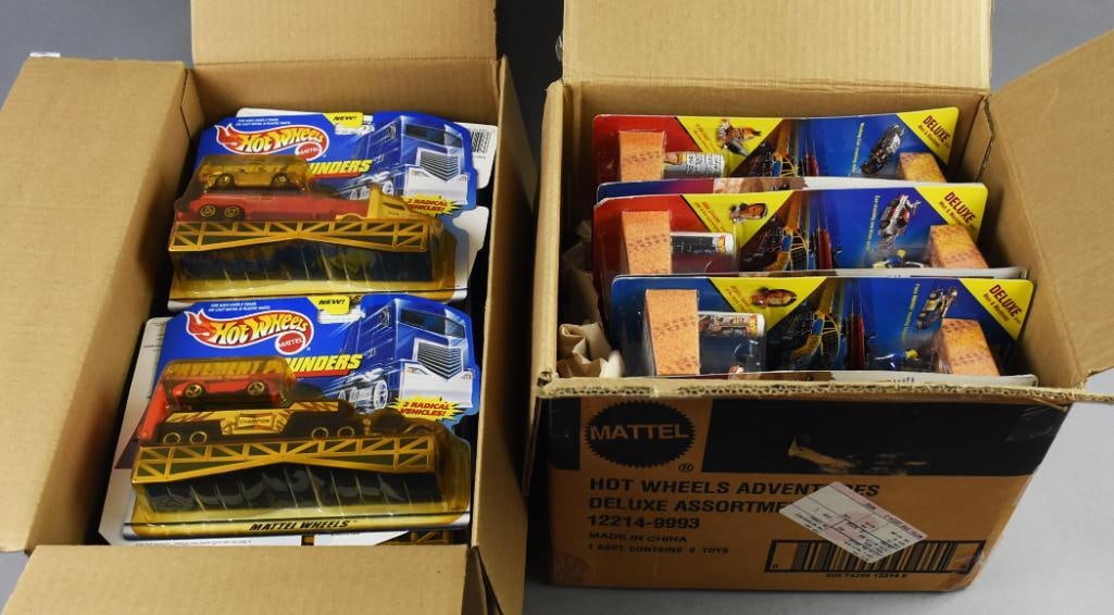 (20) Hot Wheels Road Wars/Haulers & More-Carded-NOS: Hot Wheels Road Wars/Haulers & More-Carded-NOS. Lot is Seven Pavement Pounders from 1999, three Pavement Pounders from 2000, four Long Haulers and one of each General Buster, Lucky Eddie, King Chrome,