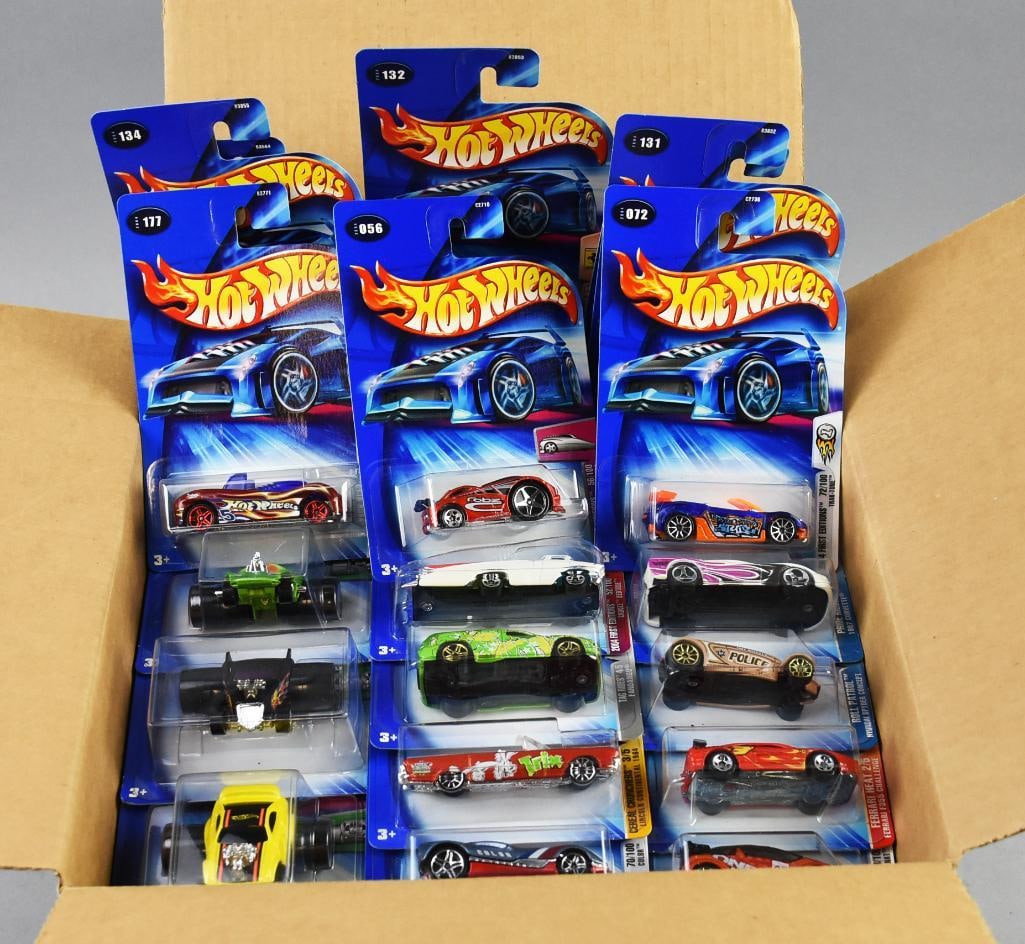 (100) 2003 Hot Wheels Basic Blue Card Asmt-Mint-NOS: Lot is 100 1/64 2003 Hot Wheels Basic Blue Card Assortment-Mint-NOS. From the home of the largest toy collector on the west coast.