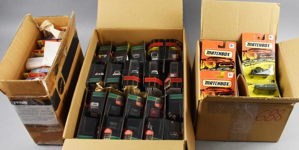 (50+) Matchbox Assorted Collections - Carded-NOS: Over 50 Matchbox Assorted Collections - Carded-NOS. Include Miliary, Texaco, Star Car and more. From the home of the largest toy collector on the west coast.