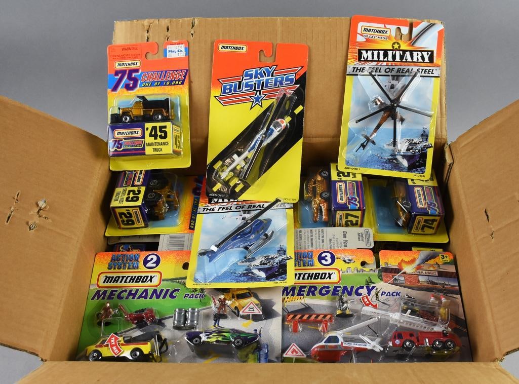 67 1996-97 Matchbox Challenge/Premier Plus, Mint-NOS: Lot is 67 1996-97 Matchbox Challenge/Premier Plus, Mint-NOS. Includes 19 assorted Challenge Ltd Ed - 1/10,000, 14 assorted Premier Ltd. Ed 1/25,000, two Military Helicopters, two Action Systems and on