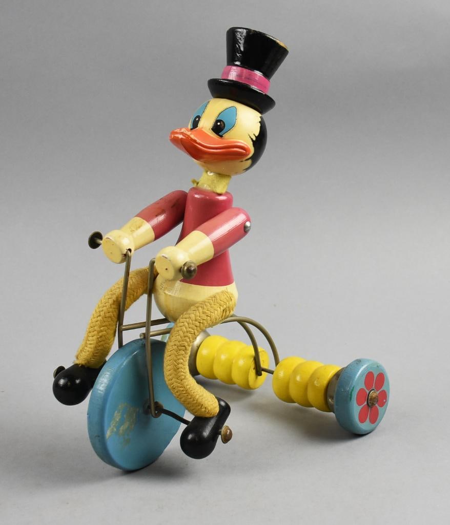 c1950 Vilac Scrooge McDuck Disney Pull Toy Rare Vintage (1 of 7)