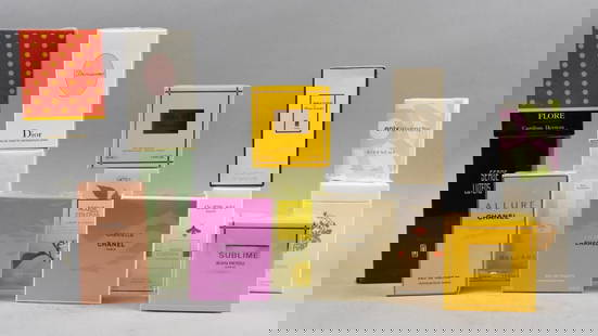 Designer Perfumes, New, Sealed, Dior, Chanel & More: This wonderful assortment of perfumes are all high end designer fragrances and all are sealed in the original packaging. Perfumes are: Jean Patou, Sublime in both toilette and parfum; three different