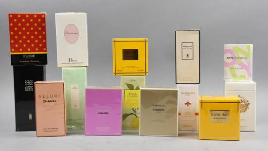 Designer Perfumes, New, Sealed, Dior, Chanel & More: This wonderful assortment of perfumes are all high end designer fragrances and all are sealed in the original packaging. Perfumes are: Jean Patou, Sublime in both toilette and parfum; three different