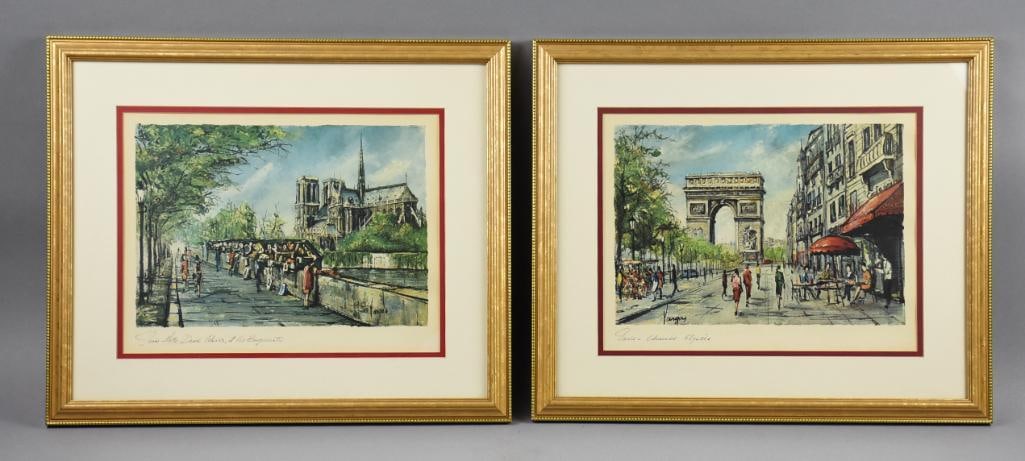 c1960 Pedro Vargas Paris Scenes Lithographs, Pair (1 of 7)