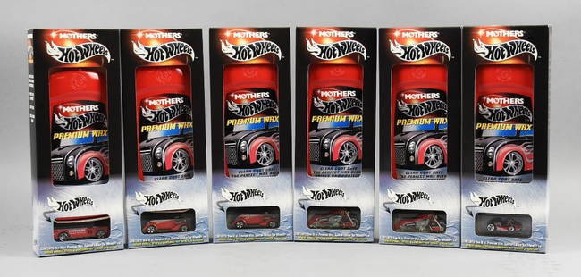 Mother's Hot Wheels w/ Car Wax Promo-NOS-Shipping Box: Mother's Premium Wax Hot Wheels w/ Wax Promo-Mint in Box-NOS-Original Shipping Box. These were special edition from 2003. From the home of the largest toy collector on the west coast.