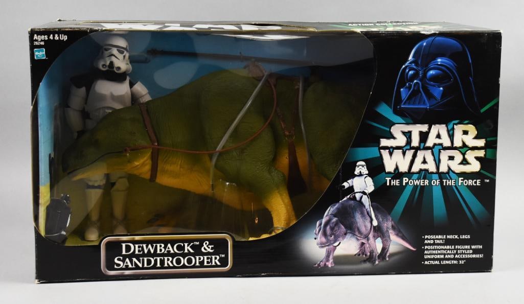 Hasbro Star Wars Power of the Force Drewback & Stormtrooper - Original Box: Cool action figures from Hasbro, Star Wars Power of the Force. Box contains Drewback and Stormtrooper.