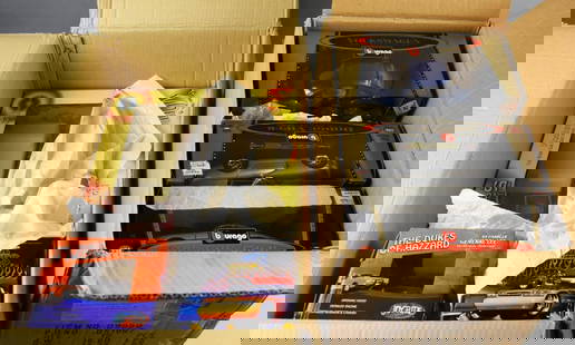 (13) Burango, America Muscle, Joy Ride, Mint in Box, NOS: Lot is 13 Burango, America Muscle, Joy Ride, Mint in Box, NOS. Consists of American Muscle: two Monkee's Mobile; two Joy Ride: Dukes of Hazzard and 69 Camaro; Burango: five different Porsche, Ford AC