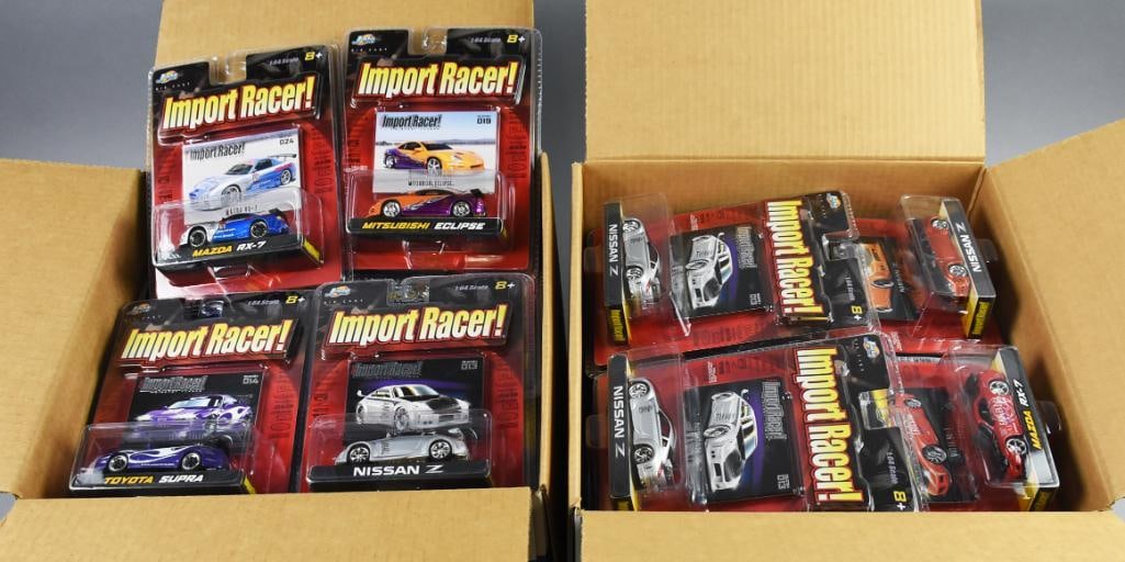 (40) 2003-04 Jada Toys Assorted, Dub City PLUS-Mint-NOS: Lot is 40 2003-04 Jada Toys Assorted, Dub City PLUS-Mint-NOS. Consists of 20 Import Racer; 15 Dub City; five Import Racer, 2003.