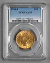 1914-S Indian Head $10 Gold Coin, Graded PCGS AU55