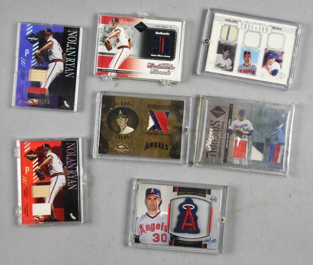 (7) Nolan Ryan Jersey Card Assortment w/ COAs (1 of 2)