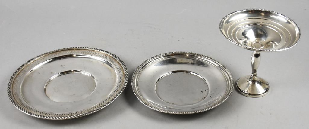 Misc Assortment Sterling Plates & Compote - 474 Grams (1 of 6)