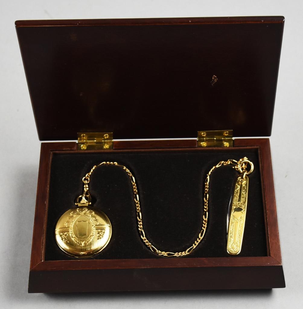 Colibri Pocket Watch and Pocketknife Set-Original Box (1 of 12)