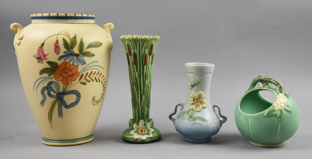 1920s & 30s Weller Pottery Vases, Pattern Assortment (1 of 6)