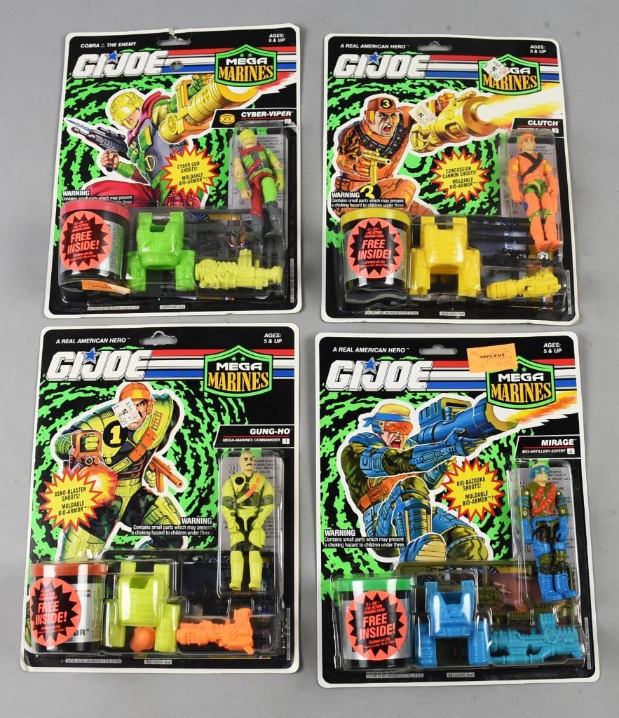 (4) 1992-93 GI Joe Mega Marines Action Figures-Carded,  MOC (1 of 2)