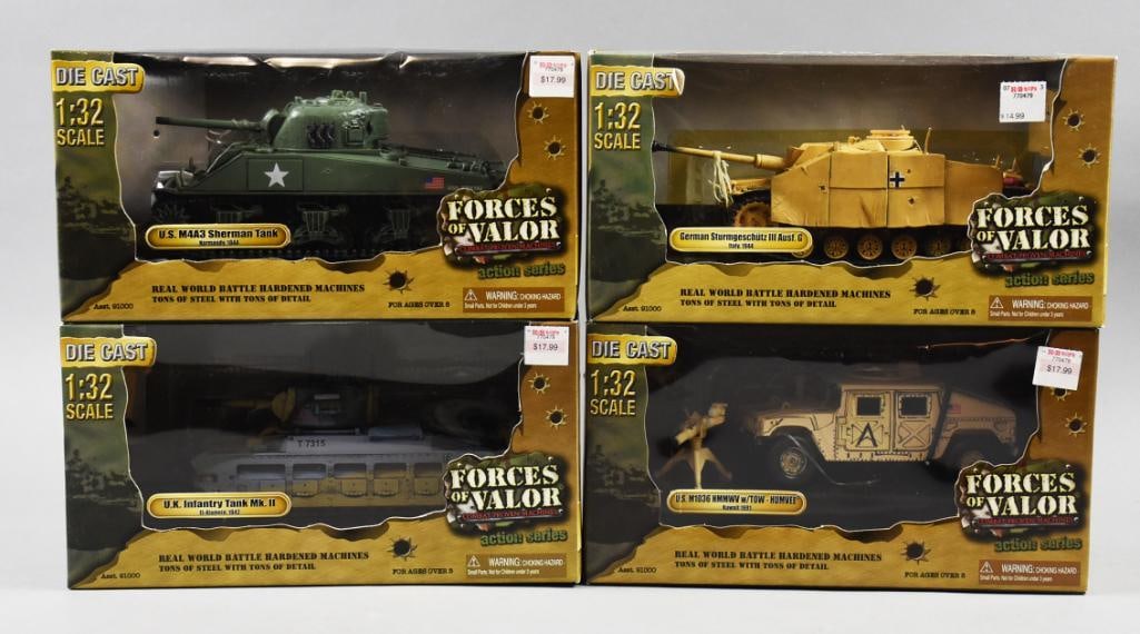 (4) Forces of Valor US-German-UK Military Vehicles-MIB-NOS (1 of 2)
