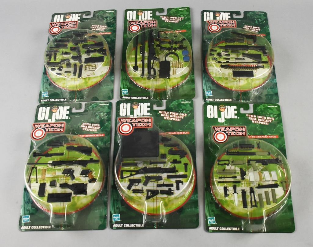 (6) 2002 GI Joe Weapon Tech Play Sets/Variety-Carded-NOS (1 of 2)