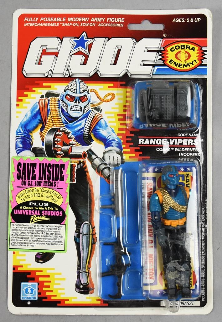 1989 Hasbro GI Joe Range Vipers Army Figure-Mint-NOS: 1989 Hasbro GI Joe Range Vipers Army Figure-Mint-NOS. Single owner collection from the largest toy collector on the West Coast.