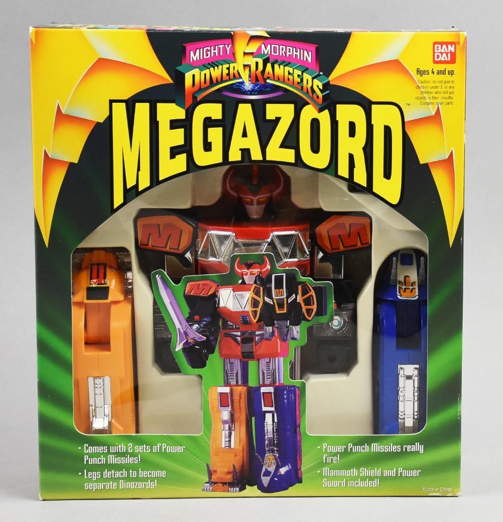 1993 Ban Dai Mighty Morphin Power Rangers Megazord Mint, NOS: 1993 Ban Dai Mighty Morphin Power Rangers Megazord Mint, NOS. Single owner collection from the largest toy collector on the West Coast. Follow us for more toys every auction.