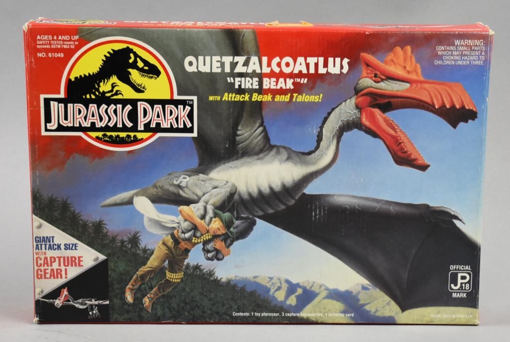 1993 Kenner Jurassic Park Quetzalcoatlus Fire Beak-MIB-NOS: 1993 Kenner Jurassic Park Quetzalcoatlus Fire Beak-MIB-NOS. Single owner collection from the largest toy collector on the West Coast.