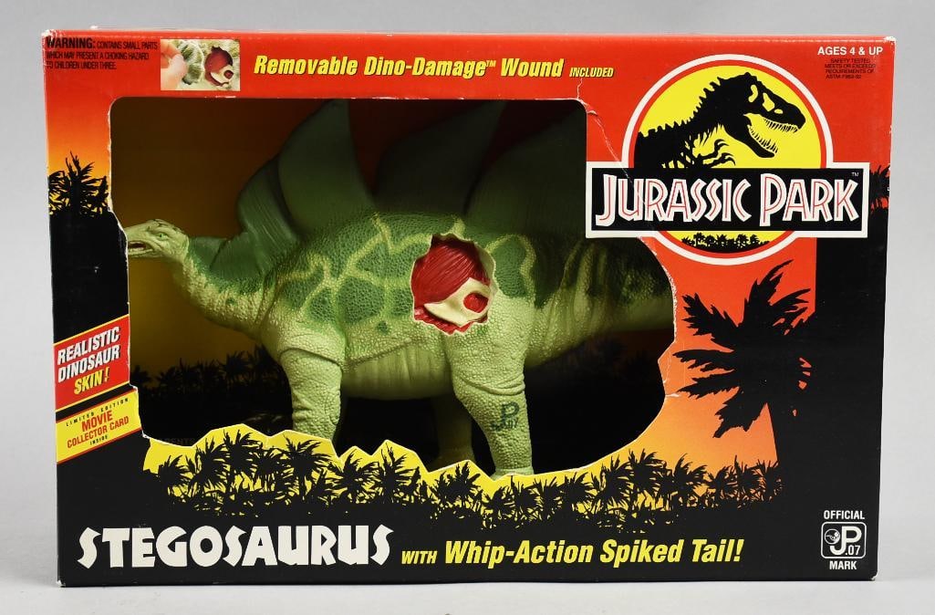 1993 Kenner Jurassic Park Stegosaurus w/ Spiked Tail-MIB-NOS: 1993 Kenner Jurassic Park Stegosaurus w/ Spiked Tail-MIB-NOS. Single owner collection from the largest toy collector on the West Coast.
