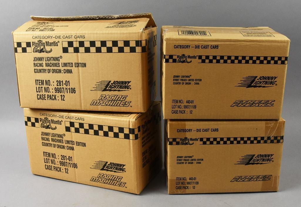 Johnny Lightning Racing Machines/Street Freaks-Factory Box: Two cases Johnny Lightning Racing Machines/Street Freaks in Factory Box. Boxes contain 24 of each Street Freaks and Racing Machines. Single owner collection from the largest toy collector on the West