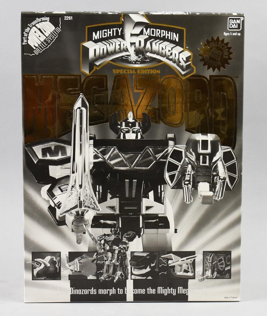 Ban Dai Mighty Morphin Power Rangers Megazord Mint, NOS: Ban Dai Mighty Morphin Power Rangers Megazord Mint, Original Box, NOS. Single owner collection from the largest toy collector on the West Coast.