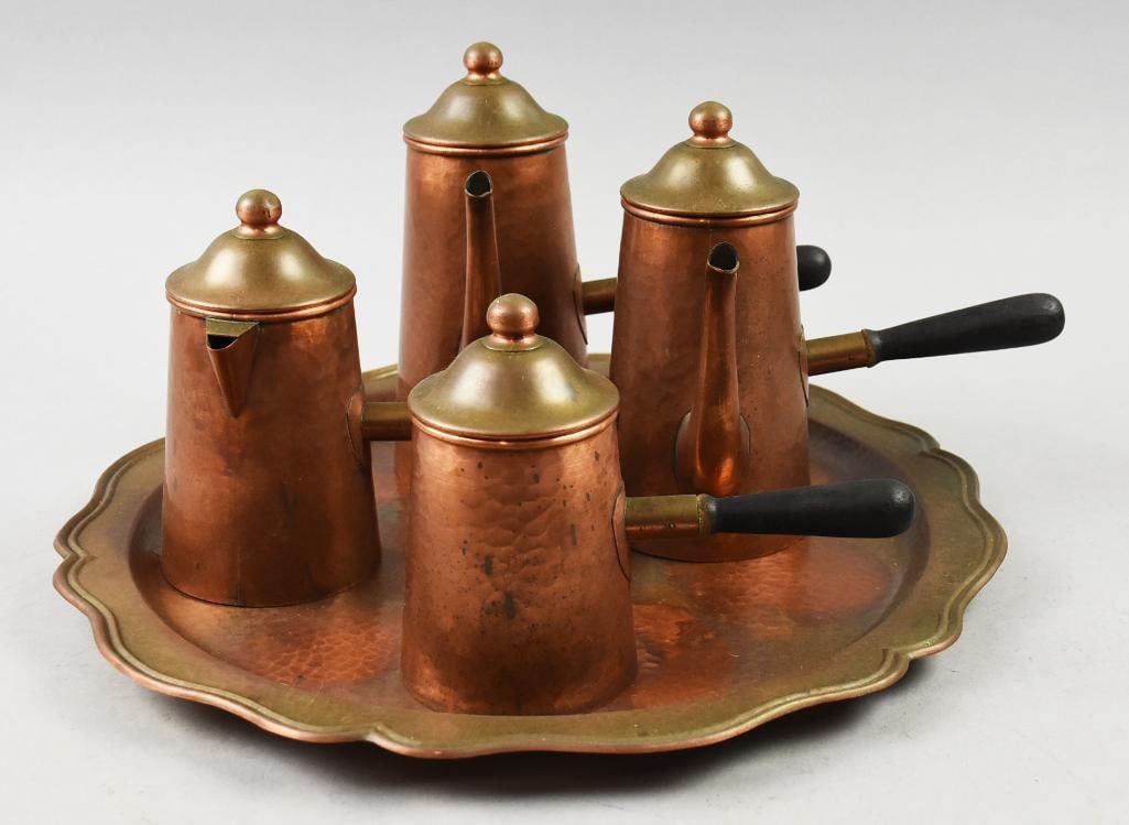 Vintage Chile Copper Coffee Servers w/ Tray (1 of 7)