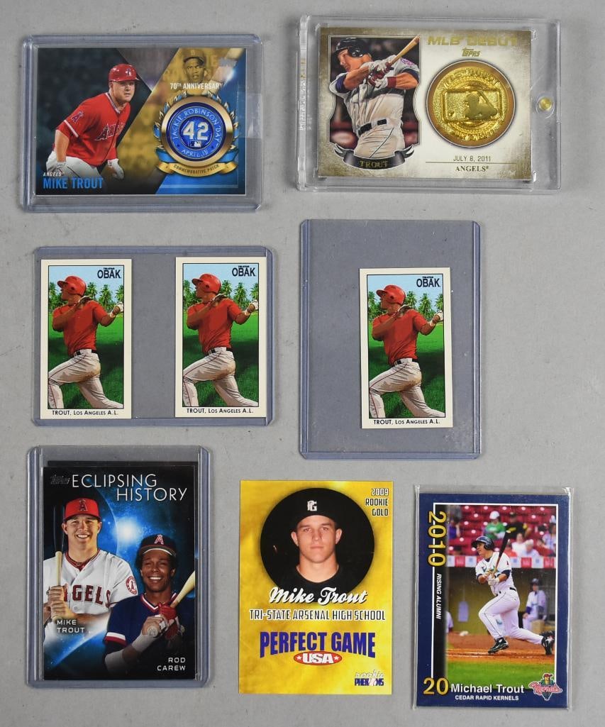 (8) Anaheim Angels Mike Trout Baseball Card Assortment (1 of 2)