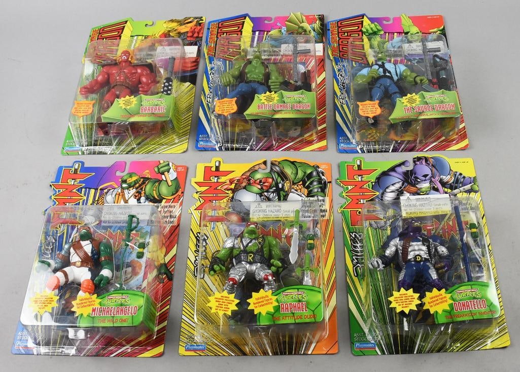(6) 1995 Playmates Jim Lee's TMNT Action Figures-MOC-NOS (1 of 2)