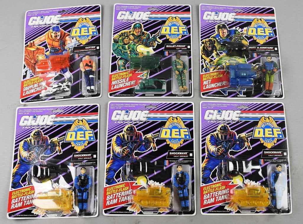(6) 1991 Hasbro GI Joe D.E.F. Action Figures-MOC, NOS (1 of 2)