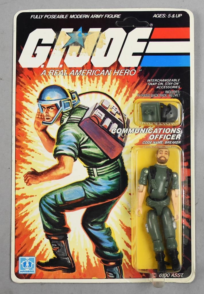 1982 Hasbro GI Joe Communications Officer-Unpunched-MOC: 1982 Hasbro GI Joe Communications Officer-Unpunched-MOC. Single owner collection from the largest toy collector on the West Coast.
