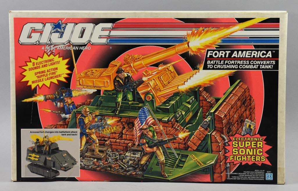 1991 Hasbro GI Joe Electronic Fort America-Mint-NOS: 1991 Hasbro GI Joe Electronic Fort America-Mint-NOS. Single owner collection from the largest toy collector on the West Coast.