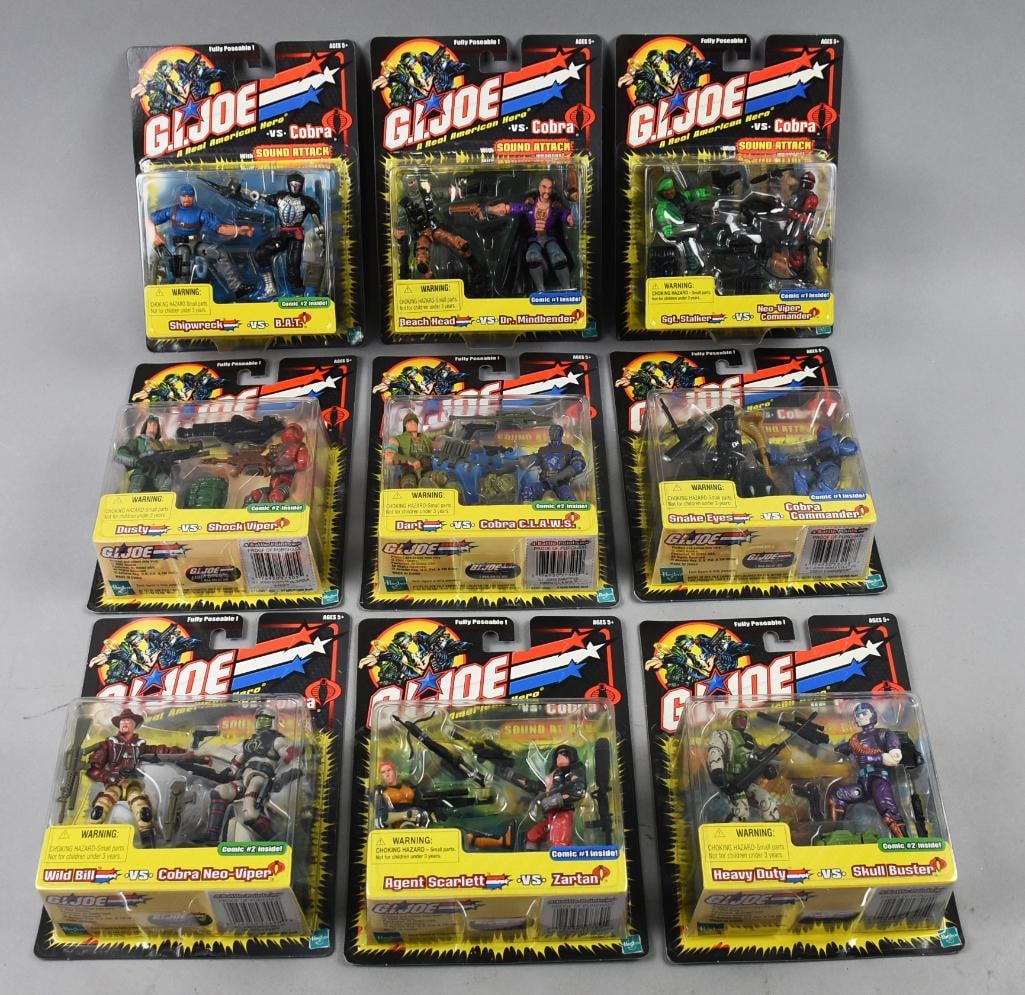 (9) 2002 Hasbro GI Joe vs. Cobra, Sound Effects-MOC-NOS (1 of 3)