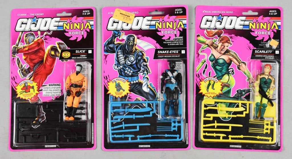 (3) Hasbro GI Joe Ninja Force Action Figures - MOC - NOS (1 of 2)