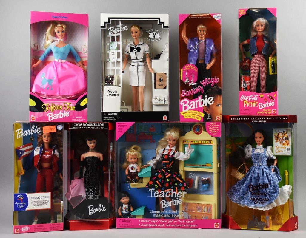 1994-2000 Mattel Barbie Assortment, See's Olympics PLUS-NRFB (1 of 2)