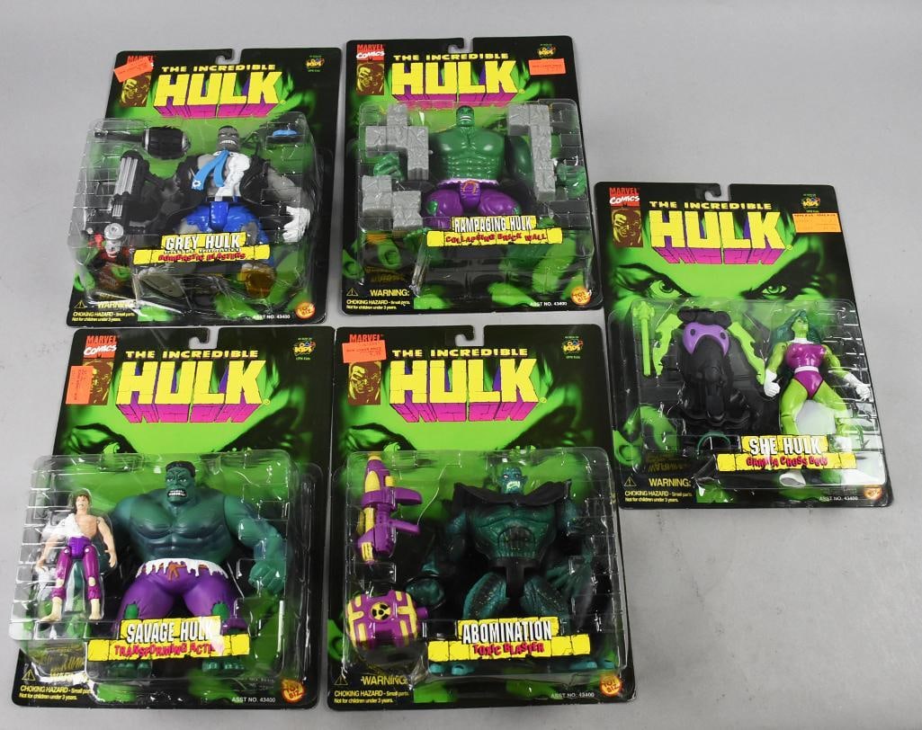 (5) 1996 Toy Biz Incredible Hulk Action Figures-MOC-NOS (1 of 2)