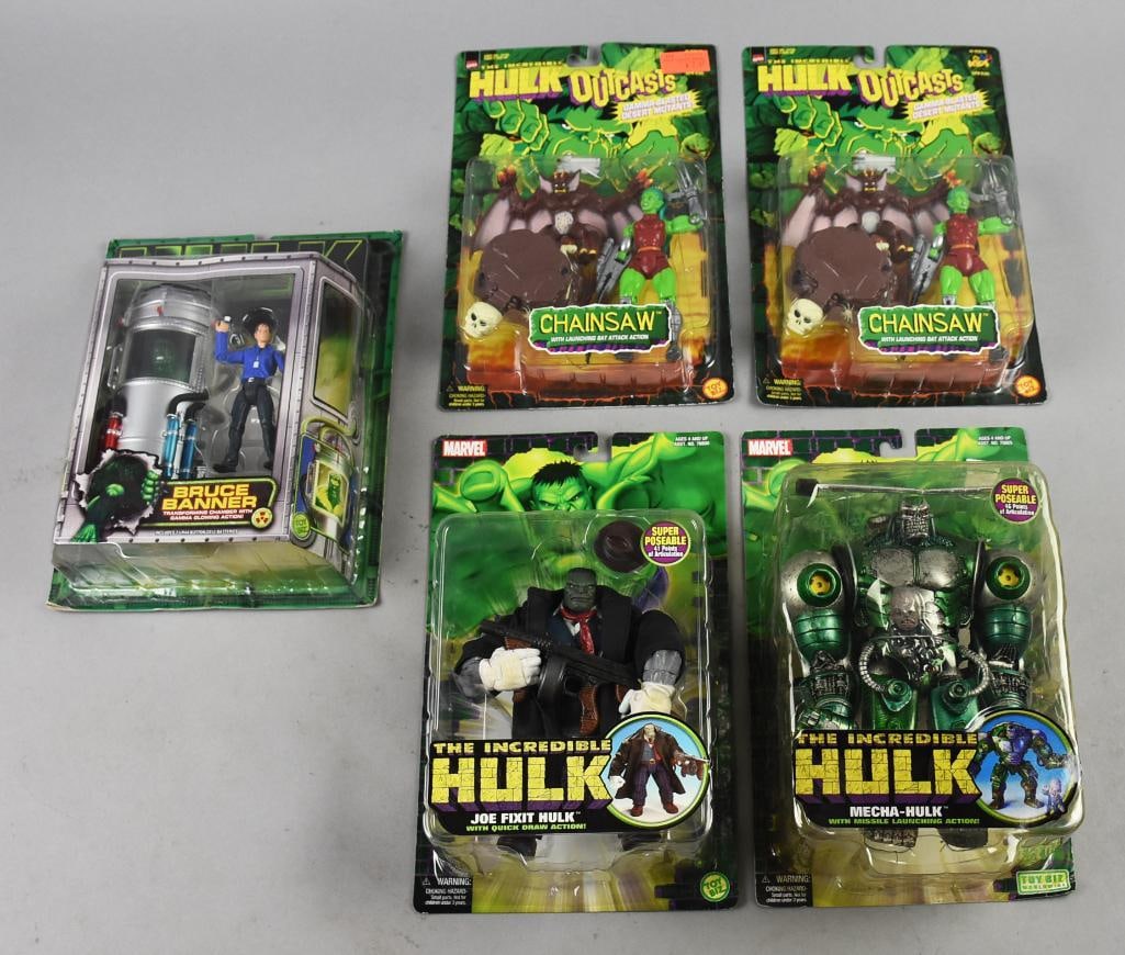 (5) 1997, 2003-04 Toy Biz Incredible Hulk Action Figs-NOS (1 of 2)