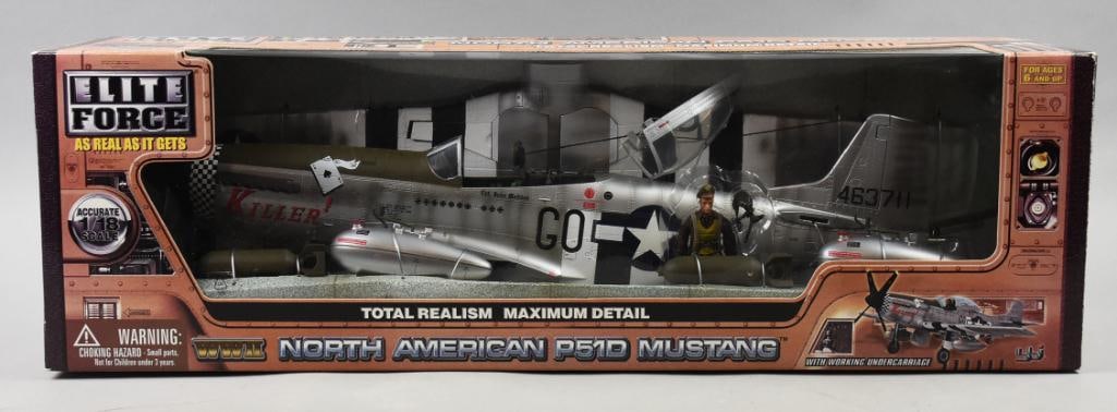 ミリタリー ELITE FORCE North American P-51 Mustang Elite Force 1/18 Scale WWII North American P-51D Mustang