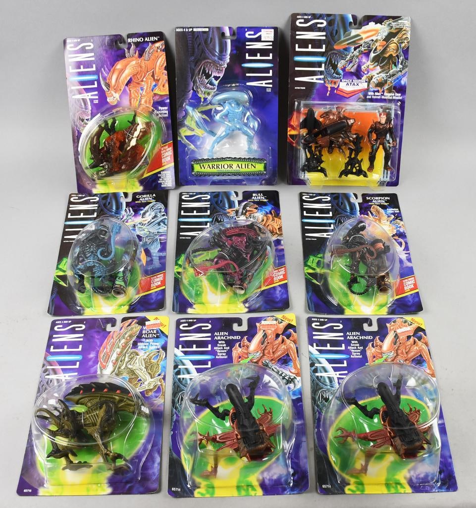 (9) 1992, 94, 96 Kenner Aliens Action Figures-MOC-NOS (1 of 2)