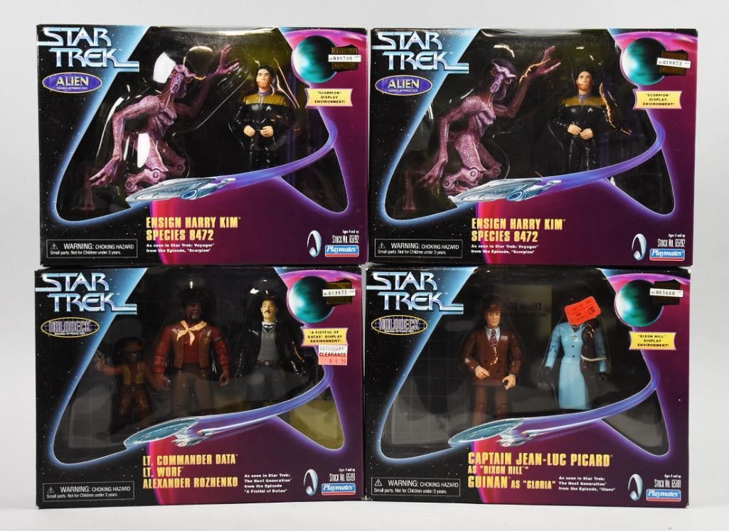 (4) 1998 Playmates Star Trek Multi Figure Sets-MIB-NOS (1 of 3)