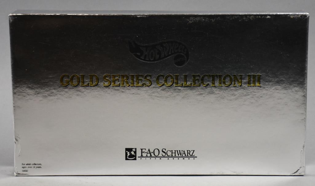 1996 FAO Schwarz Hot Wheels Gold Series III-Mint-NOS: 1996 FAO Schwarz Hot Wheels Gold Series III-Mint-NOS. Single owner collection from the largest toy collector on the West Coast.