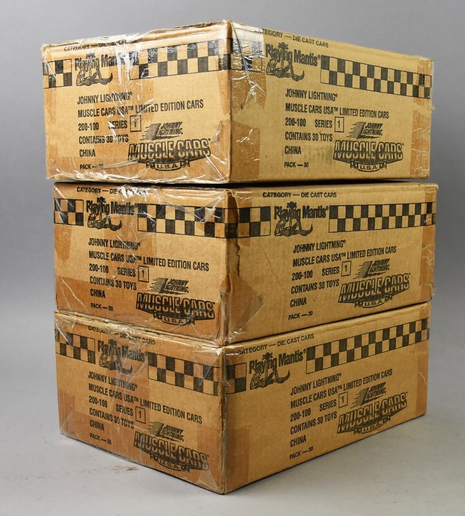 Johnny Lightning Muscle Cars, Factory Sealed Ship Boxes (1 of 3)