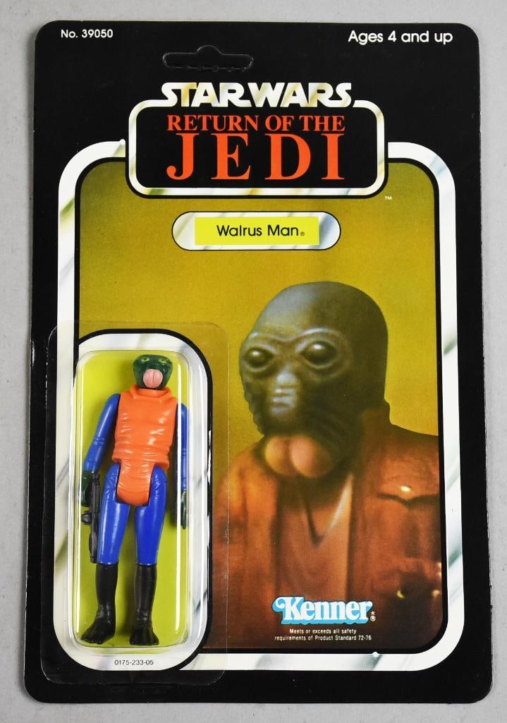 1983 Star Wars Walrus Man ROTJ-77 Back-Unpunched-MOC-NOS: 1983 Star Wars Walrus Man ROTJ-77 Back-Unpunched-MOC-NOS. Single owner collection from the largest toy collector on the West Coast.