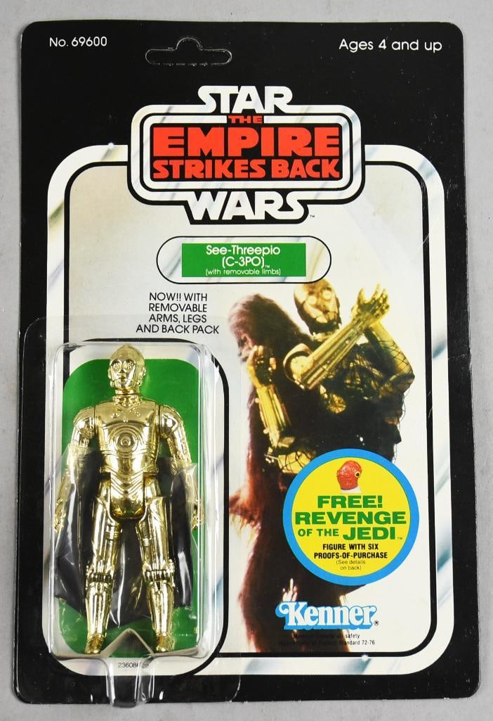 1982 Star Wars See-Threepio (C-3PO) ESB 48 Back, Unpunched-NOS: Star Wars 1982 Kenner See-Threepio (C-3PO) ESB 48 Back, Unpunched-MOC-NOS. Single owner collection from the largest toy collector on the West Coast.