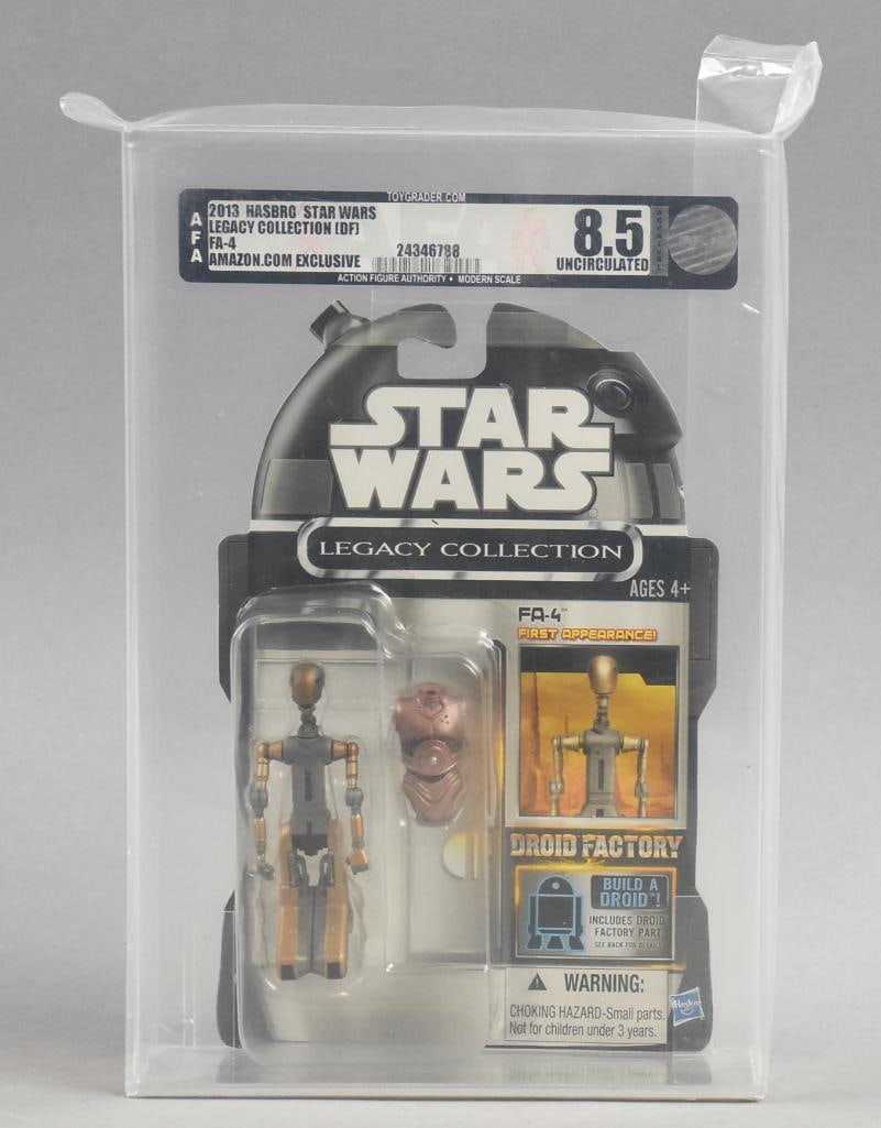 2013 Star Wars FA-4 Droid Factory AFA Graded-8.5 Uncirculated: 2013 Hasbro FA-4 Droid Factory AFA Graded-8.5 Uncirculated. From the home of a Star Wars super fan!